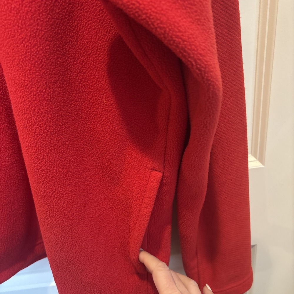 Patagonia Pullover Men Large Red Fleece Micro D Outdoors Hiking Synchilla Jacket - Picture 5 of 10